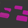 Various Colored Textured Bricks With Different Shapes And Weathered Surfaces
