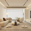 Modern Living Room Interior Design With Beige Sofa Coffee Table Floor Lamp And Decorative Artwork