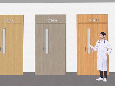 Modern child door hospital ward door fire door model