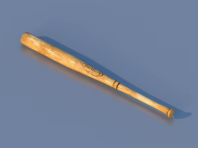 Premium Wooden Champion Baseball Bat For Daily Sports And Recreational Activities 3d model