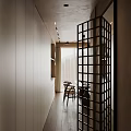 Modern Living And Dining Room Interior With Dining Table Chairs Sofa And Large Windows