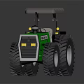 Green Brandon 300 Tractor With Gray Canopy And Black Tires