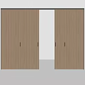 Open Modern Wooden Sliding Doors With Simple Light Wood Tone Interior Design