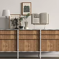 Modern Simple Natural Style Decorative Cabinet 3d model