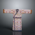Traditional Chinese Robe Featuring Intricate Floral Patterns And Decorative Trim Design