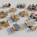 Various Wooden Dining Table Sets With Matching Chairs In Different Styles For Home