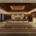 Traditional Chinese Hall Interior Design With Ink Painting Ceiling Calligraphy Artwork And Marble Floor