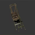 Historical Medieval Siege Weapon With Metal Frame And Projectile Arm
