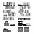 Stackable Office Folders With Different Styles For Document Storage And Organization 3d model