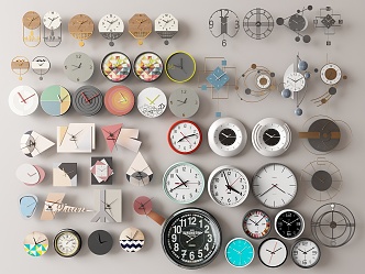 Modern clock wall decoration pendant 3d model