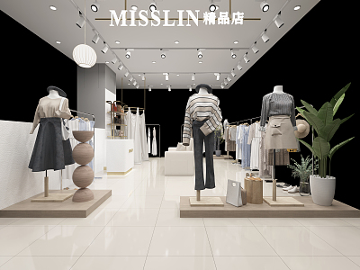 Modern Clothing Store 3d model