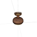 Handcrafted Brown Ceramic Vase With Textured Surface And Decorative Rim