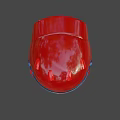Red Racing Helmet With Clear Visor And Purple Accents Sleek Design