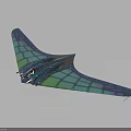 Space Aerospace Futuristic Delta Wing Aircraft Featuring Transparent Panels and Streamlined Aerodynamic Design
