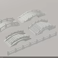 Various Ornate Stone Bridge Models Featuring Arch Steps And Decorative Railings