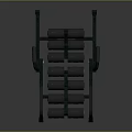 Metal Frame Dumbbell Rack With Multiple Weights For Home Gym Fitness