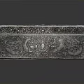 Silver Decorative Storage Box With Intricate Dragon Carvings And Elegant Design