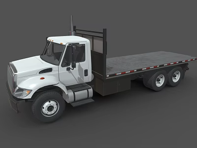 International flatbed truck 3d model