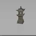 Traditional Japanese Stone Lantern With Classic Design As Outdoor Decorative Garden Furniture