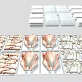 Assorted Food Packages With Various Colors And Different Shapes Neatly Arranged Display Collection
