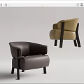 Modern single sofa 3d model