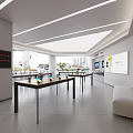China Unicom Retail Store With Displayed Mobile Devices And Modern Interior Design 3d model
