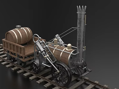Industrial LOFT locomotive steam train 3d model Industrial LOFT locomotive steam train 3d model
