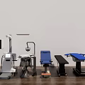 Various Modern Medical Devices Including Examination Tables And Treatment Equipment