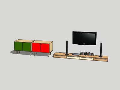 Nordic TV cabinet 3d model Nordic TV cabinet 3d model
