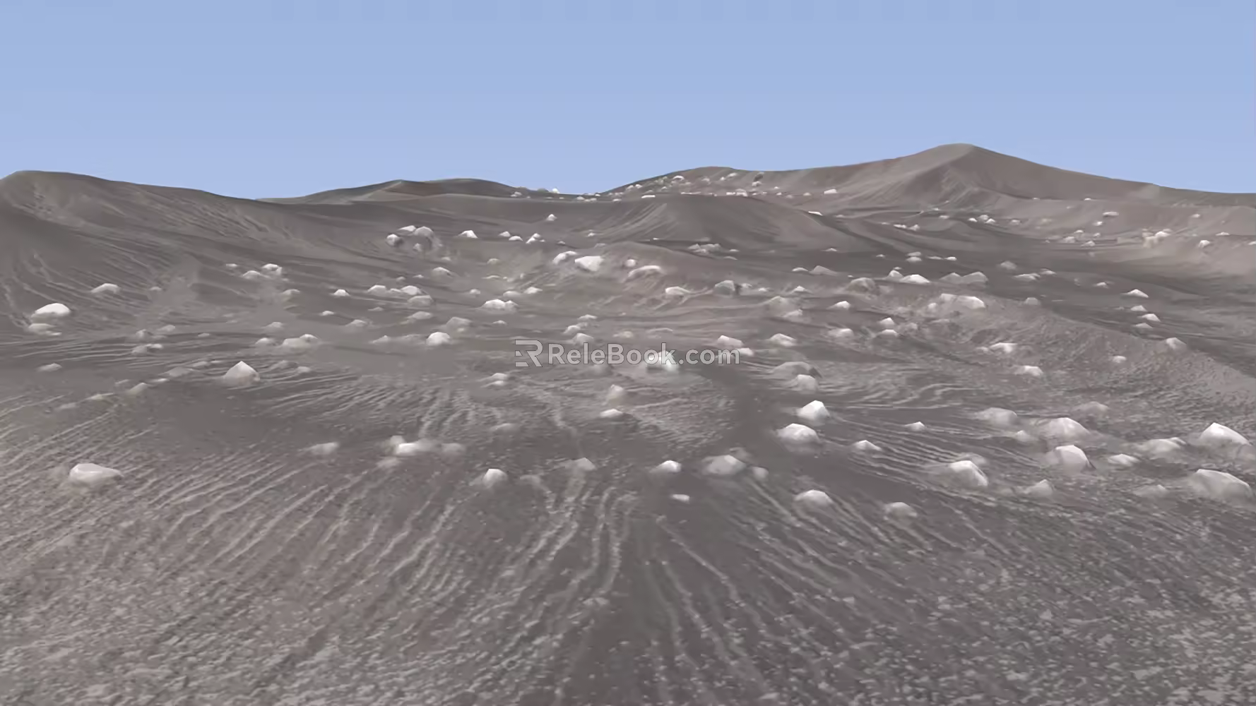 Sand mountain ground 3D model 3d model