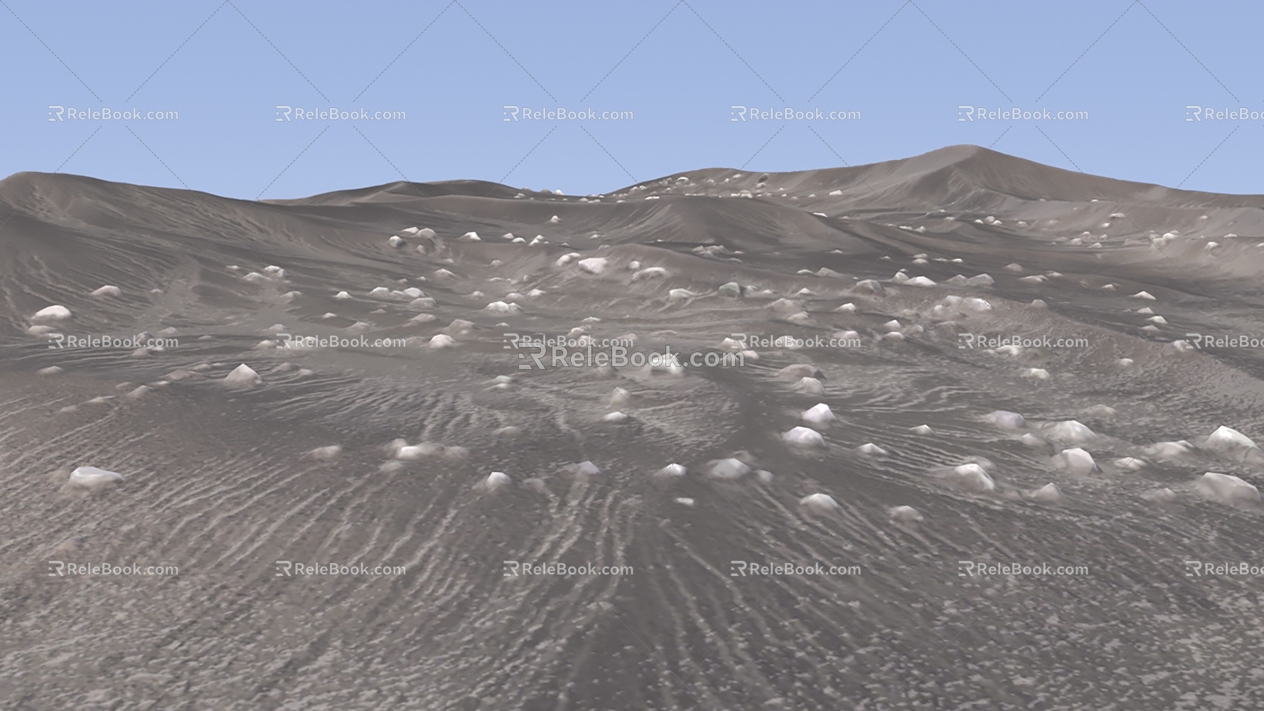 Sand mountain ground 3D model 3d model