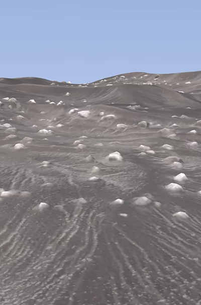 Barren Desert Ground with Black Sand Small Dunes and White Stones 3d model Barren Desert Ground with Black Sand Small Dunes and White Stones 3d model