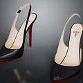 Pointed Toe Leather High Heels With Stiletto Heel Red Sole And Buckle Strap