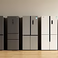 Modern Refrigerators in Grey and White Colors with Different Styles for Kitchen