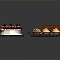 Delicious Assorted Desserts With Chocolate Cake Bread Cookies And Blueberry Pastry