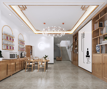 New Chinese Tea Room Beauty Salon 3d model