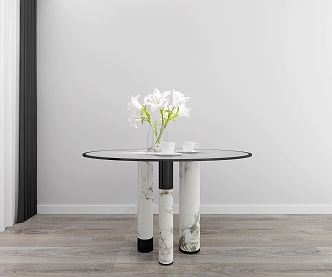 Modern dining table 3d model