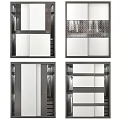 Modern Wardrobe Designs With Mirror Doors Layered Shelves And Storage Compartments