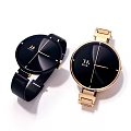 TK Brand Digital Watches With Black Dial And Gold Black Straps Design