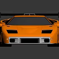 Yellow Sports Car With Sleek Aerodynamic Body Rear Spoiler And Black Wheels