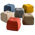 Colorful Upholstered Sofa Stools With Various Colors And Square Design