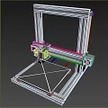 3D Printer With Metal Frame Print Head And Build Platform Design