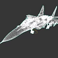 Advanced Gray Fighter Jet With Streamlined Design Weapon Mounts And Landing Gear 3d model