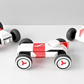 Stylish Red And White Electric Racing Toy Cars With Modern Design For Kids Play