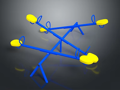 Modern Seesaw Amusement Facilities Amusement Park Children's Amusement Park 3d model