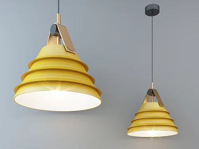 Nordic chandelier fashion simple metal chandelier 3d model