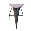 Modern Purple Conical Stool With Metal Frame And Fan Shaped Seat