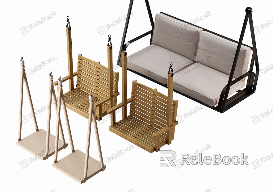 Modern Outdoor Swing Courtyard Swing Swing Chair Hanging Chair Outdoor Rocking Chair model