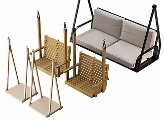 Modern Outdoor Swing Courtyard Swing Chair Hanging Chair Outdoor Rocking Chair 3d model
