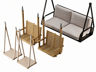 Modern Outdoor Swing Courtyard Swing Chair Hanging Chair Outdoor Rocking Chair 3d model